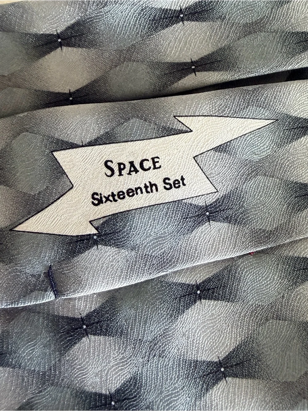 Vintage 1998 Grateful Dead Silk Tie Space 16th Set Silver Grey XL 4
